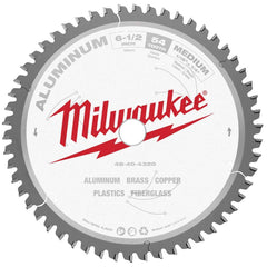 Milwaukee Tool - Wet & Dry-Cut Saw Blades; Blade Diameter (Inch): 6-1/2 ; Blade Material: Carbide-Tipped ; Arbor Style: Standard Round ; Arbor Hole Diameter (Inch): 5/8 ; Arbor Hole Diameter (Decimal Inch): 5/8 ; Application: Non-Ferrous Metal Cutting - Exact Industrial Supply