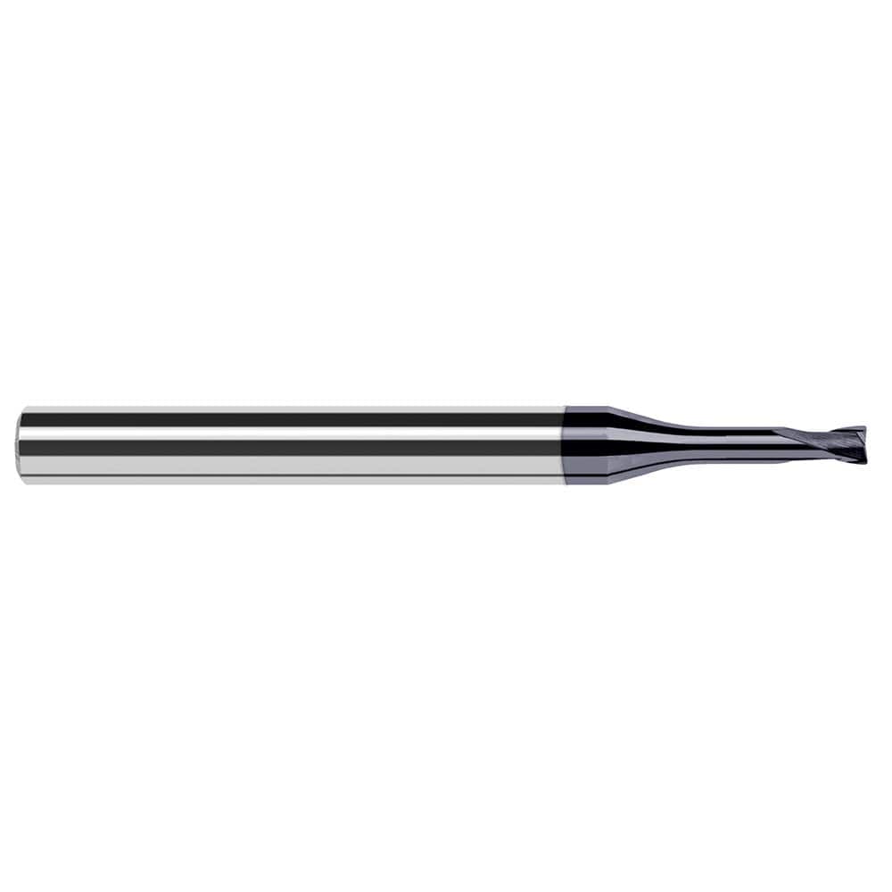 Corner Radius End Mill: 1/4″ Dia, 0.2″ LOC, 1/64″ Radius, 4 Flutes, Solid Carbide 2-1/2″ OAL, 1/4″ Shank Dia, 20 ° Helix, AlTiN Nano Coated, Corner Radius End, Centercutting