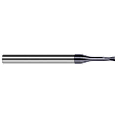 Corner Radius End Mill: 1/4″ Dia, 0.2″ LOC, 1/64″ Radius, 4 Flutes, Solid Carbide 2-1/2″ OAL, 1/4″ Shank Dia, 20 ° Helix, AlTiN Nano Coated, Corner Radius End, Centercutting