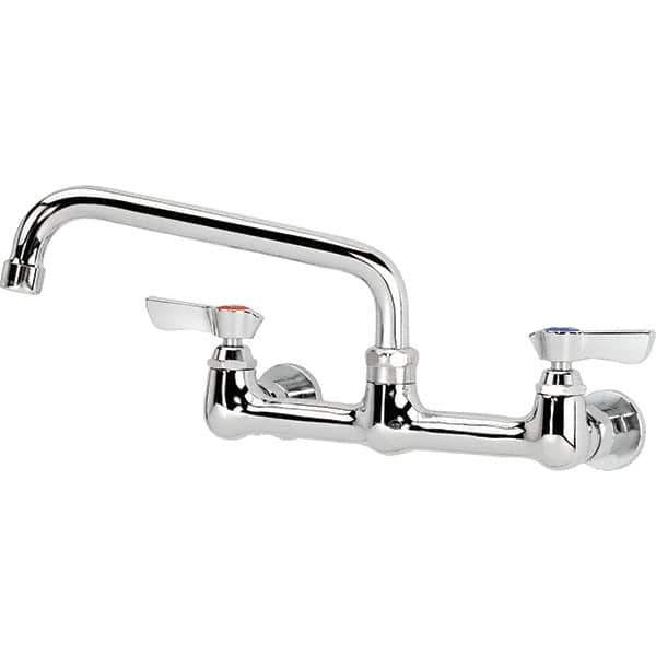 Krowne - Wall Mount, Service Sink Faucet without Spray - Two Handle, Blade Handle, Standard Spout, No Drain - Industrial Tool & Supply