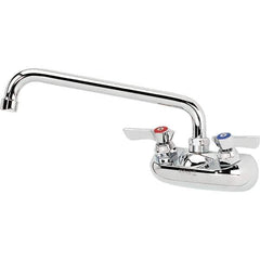 Krowne - Wall Mount, Service Sink Faucet without Spray - Two Handle, Color Coded Handle, Standard Spout, No Drain - Industrial Tool & Supply