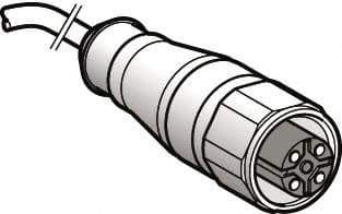 Telemecanique Sensors - 4 Amp, M12 4 Pin Elbowed Female Cordset Sensor and Receptacle - 250 VAC, 300 VDC, 5m Cable Length, IP69K Ingress Rating - Industrial Tool & Supply