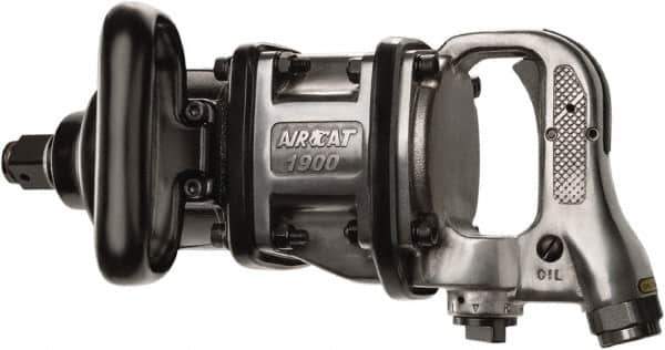 AIRCAT - 1" Drive, 4,000 RPM, 1,580 Ft/Lb Torque Impact Wrench - D-Handle, 900 IPM, 8 CFM, 90 psi, 1/2" NPT Inlet - Industrial Tool & Supply