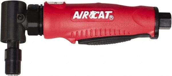 AIRCAT - 1/4" Collet, Angle Handle, Angle Air Die Grinder - 20,000 RPM, Rear Exhaust, 6 CFM, 0.5 hp, 90 psi, 1/4" Inlet - Industrial Tool & Supply