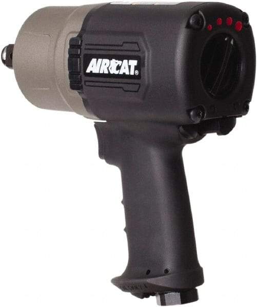 AIRCAT - 3/4" Drive, 6,500 RPM, 1,400 Ft/Lb Torque Impact Wrench - Pistol Grip Handle, 1,300 IPM, 8 CFM, 90 psi, 3/8" NPT Inlet - Industrial Tool & Supply