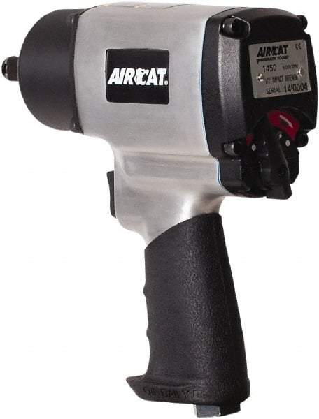 AIRCAT - 1/2" Drive, 9,000 RPM, 800 Ft/Lb Torque Impact Wrench - Pistol Grip Handle, 1,200 IPM, 8 CFM, 90 psi, 1/4" NPT Inlet - Industrial Tool & Supply