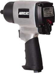 AIRCAT - 1/2" Drive, 9,000 RPM, 800 Ft/Lb Torque Impact Wrench - Pistol Grip Handle, 1,200 IPM, 8 CFM, 90 psi, 1/4" NPT Inlet - Industrial Tool & Supply