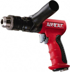 AIRCAT - 1/2" Reversible Keyed Chuck - Pistol Grip Handle, 400 RPM, 6 CFM, 0.625 hp, 90 psi - Industrial Tool & Supply