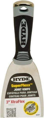 Hyde Tools - 3" Wide Spring Blade Stainless Steel Joint Knife - Flexible, Plastic Handle - Industrial Tool & Supply