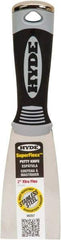 Hyde Tools - 2" Wide Spring Blade Stainless Steel Putty Knife - Flexible, Plastic Handle - Industrial Tool & Supply