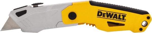 DeWALT - 1-1/4" Blade, 7-1/2" OAL, Utility Blade Folding Knife - 4-1/2" Closed Length, Metal, 3 Blades, 1 Edge - Industrial Tool & Supply