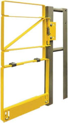 FabEnCo - Carbon Steel Self Closing Rail Safety Gate - Fits 34 to 36-1/2" Clear Opening, 25" Wide x 42" Door Height, - Industrial Tool & Supply