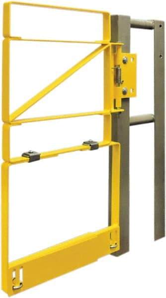 FabEnCo - Carbon Steel Self Closing Rail Safety Gate - Fits 28 to 30-1/2" Clear Opening, 25" Wide x 42" Door Height, - Industrial Tool & Supply