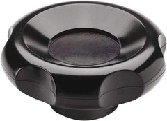 Elesa - 3.15" Head Diam, 6 Point Lobed Knob - 1/2-13 Hole, Glass Fiber Reinforced Technopolymer - Industrial Tool & Supply