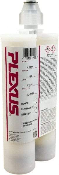 Plexus - 400 mL Cartridge Two Part Adhesive - 15 to 20 min Working Time, 60°F - Industrial Tool & Supply