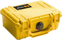 Pelican Products, Inc. - 7-51/64" Wide x 4-19/64" High, Clamshell Hard Case - Yellow, Polyethylene - Industrial Tool & Supply