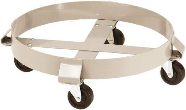 PRO-SOURCE - 1,250 Lb Load Capacity, 55 Gal Drum Dolly - 23-1/2" Wide x 6-1/2" High, Steel Wheels - Industrial Tool & Supply