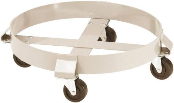 PRO-SOURCE - 1,000 Lb Load Capacity, 55 Gal Drum Dolly - 23-1/2" Wide x 6-1/2" High, Steel Wheels - Industrial Tool & Supply