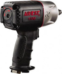 AIRCAT - 1/2" Drive, 9,000 RPM, 900 Ft/Lb Torque Impact Wrench - Pistol Grip Handle, 1,400 IPM, 8 CFM, 90 psi, 1/4" NPT Inlet - Industrial Tool & Supply