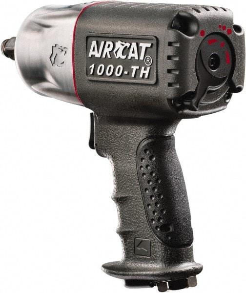AIRCAT - 1/2" Drive, 8,000 RPM, 800 Ft/Lb Torque Impact Wrench - Pistol Grip Handle, 1,300 IPM, 8 CFM, 90 psi, 1/4" NPT Inlet - Industrial Tool & Supply