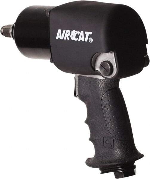 AIRCAT - 1/2" Drive, 9,500 RPM, 725 Ft/Lb Torque Impact Wrench - Pistol Grip Handle, 1,600 IPM, 8 CFM, 90 psi, 1/4" NPT Inlet - Industrial Tool & Supply