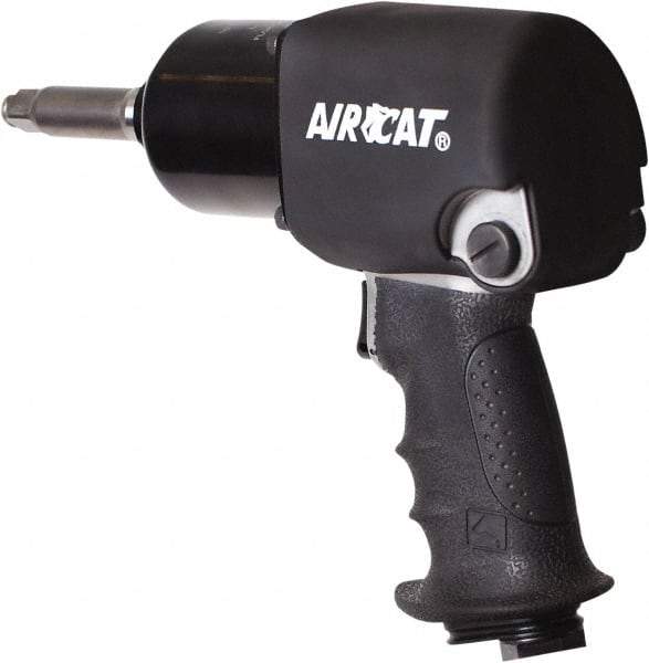 AIRCAT - 1/2" Drive, 9,500 RPM, 725 Ft/Lb Torque Impact Wrench - Pistol Grip Handle, 1,600 IPM, 8 CFM, 90 psi, 1/4" NPT Inlet - Industrial Tool & Supply