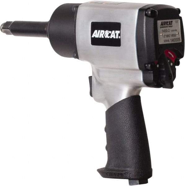AIRCAT - 1/2" Drive, 9,000 RPM, 800 Ft/Lb Torque Impact Wrench - Pistol Grip Handle, 1,200 IPM, 8 CFM, 90 psi, 1/4" NPT Inlet - Industrial Tool & Supply