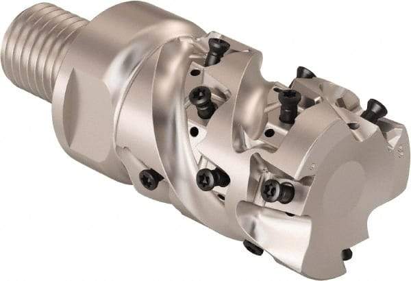 Seco - 32mm Cutting Diam, 8mm Max Depth of Cut, Modular Connection Indexable Copy End Mill - 3 Inserts, LOEX Insert, R217.94 Toolholder - Industrial Tool & Supply