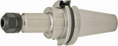 Parlec - 4.22" Projection, CAT40 Dual Contact Taper, ER16 Collet Chuck - Through Coolant - Exact Industrial Supply