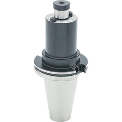 Parlec - CAT50 Dual Contact Taper Shank 38.1mm Pilot Diam Shell Mill Holder - 60.96mm Flange to Nose End Projection, 95.25mm Nose Diam, Through-Spindle Coolant - Exact Industrial Supply