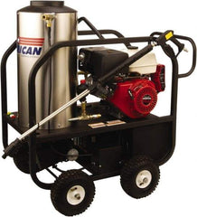 PRO-SOURCE - Gas, 11 hp, 3,000 psi, 4 GPM, Hot Water Pressure Washer - General Triplex Ceramic Plunger, 50' x 3/8" Hose - Industrial Tool & Supply