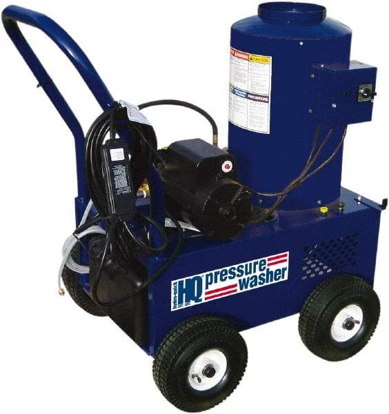 Value Collection - Electric, 25 Amp, 6 hp, 2,400 psi, 3 GPM, Hot Water Pressure Washer - Triplex Plunger, 50' x 3/8" Hose, 220 Max Volts - Industrial Tool & Supply