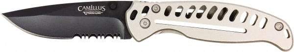 Clauss - 3" Blade, Drop Point Folding Knife - Stainless Steel - Industrial Tool & Supply