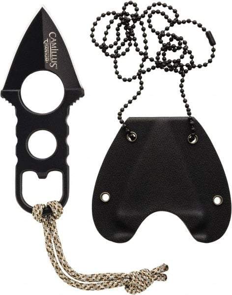 Clauss - 1-3/4" Long Blade, Titanium Bonded Stainless Steel, Drop Point, Tactical Knife - Titanium Bonded Stainless Steel Blade - Industrial Tool & Supply