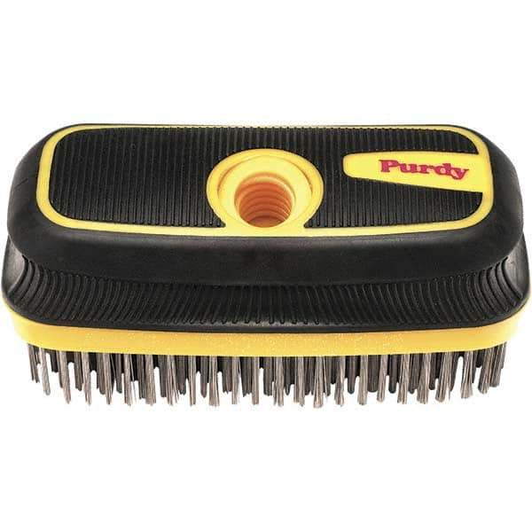 Purdy - Wire Surface Preparation Brush - 8" OAL, Cushioned Grip Handle - Industrial Tool & Supply