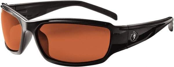 Ergodyne - Copper Lenses, Framed Polarized Glasses - Uncoated Lenses, Size Universal, Wrap Around - Industrial Tool & Supply