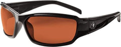 Ergodyne - Copper Lenses, Framed Polarized Glasses - Uncoated Lenses, Size Universal, Wrap Around - Industrial Tool & Supply