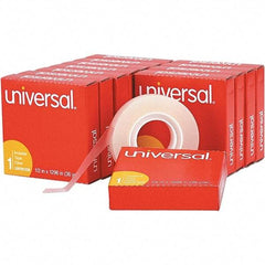 UNIVERSAL - 1/2" Wide x 1mm Thick x 36 yds Long, 81236VP Box Sealing & Label Protection Tape - Clear - Industrial Tool & Supply