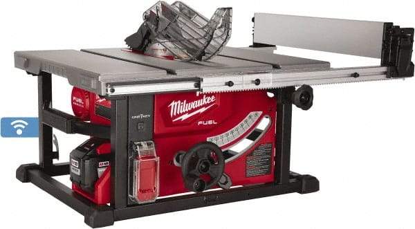 Milwaukee Tool - 8-1/4" Blade Diam, Table Saw - 630 RPM, 22" Table Depth x 22-1/2" Table Width, 18 Volts, 5/8" Arbor - Industrial Tool & Supply