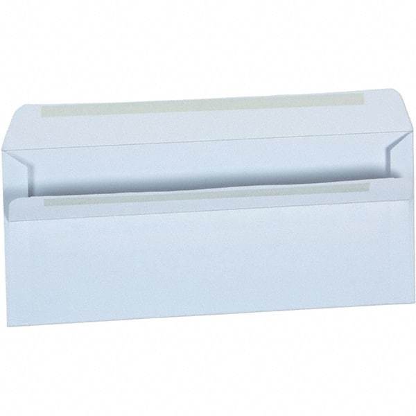 Universal One - 4.13" Long x 9.63" Wide Self Seal Business Envelope - White - Industrial Tool & Supply