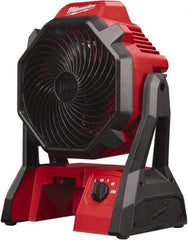 Milwaukee Tool - 7" Blade, 284 Max CFM, Cordless Fan - 2.5 Amps, 18 Volts, 3 Speed - Industrial Tool & Supply