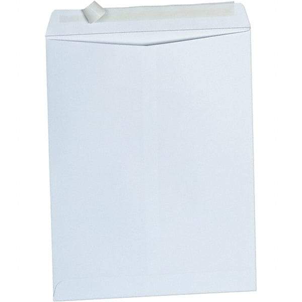 Universal One - 4" Long x 10.13" Wide Peel-Off Self-Seal White Catalog Envelope - White - Industrial Tool & Supply