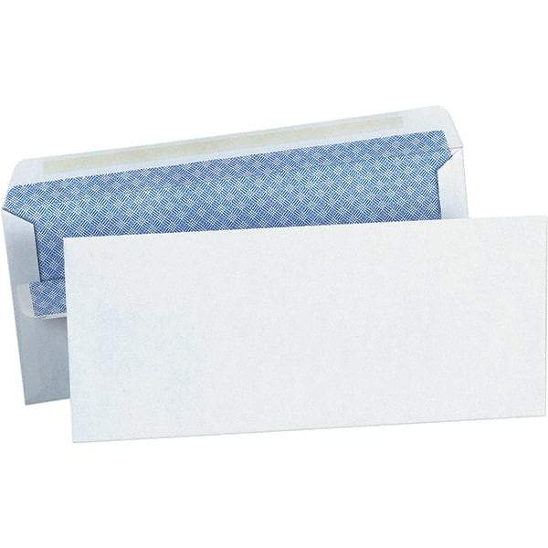 Universal One - 4.13" Long x 9.63" Wide Self Seal Business Envelope - White - Industrial Tool & Supply