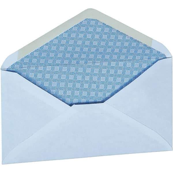 UNIVERSAL - 3-3/4" Long x 6.34" Wide Gummed Flap Security Envelope - White - Industrial Tool & Supply