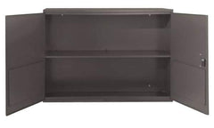 Durham - 1 Shelf Wall Storage Cabinet - Steel, 33-3/4" Wide x 11-7/8" Deep x 23-7/8" High, Gray - Industrial Tool & Supply