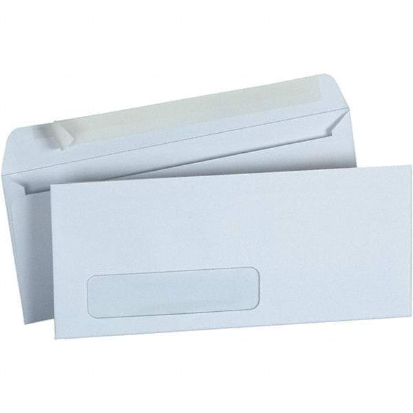 Universal One - 4.13" Long x 9.63" Wide Peel-Off Self-Seal Business Envelope - White - Industrial Tool & Supply
