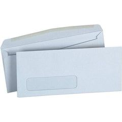 UNIVERSAL - 4.13" Long x 9.63" Wide Gummed Flap Plain White Envelope with Window - White - Industrial Tool & Supply
