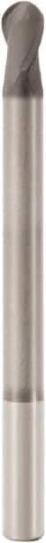 Seco - 4mm Diam, 6mm LOC, 2 Flute Solid Carbide Ball End Mill - Diamond Finish, Single End, 40mm OAL, 4mm Shank Diam, Spiral Flute - Industrial Tool & Supply