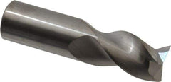 SGS - 3/4", 1" LOC, 3/4" Shank Diam, 3" OAL, 3 Flute, Solid Carbide Square End Mill - Single End, Uncoated, Spiral Flute, 38° Helix, Right Hand Cut, Right Hand Flute, Series 43 - Industrial Tool & Supply