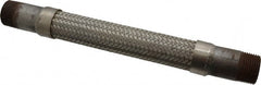 Made in USA - 12" OAL, 1" ID, 580 Max psi, Flexible Metal Hose Assembly - Industrial Tool & Supply